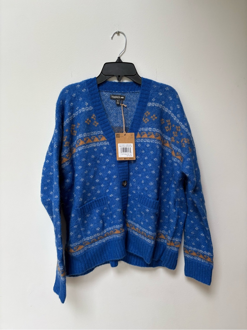 Toad&Co Women’s Toddy Cardigan Nautical Fair Isle Cardigan NWT
